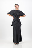 Black criss cross top with skirt