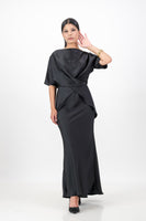 Black criss cross top with skirt