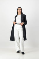 Black tailored coat