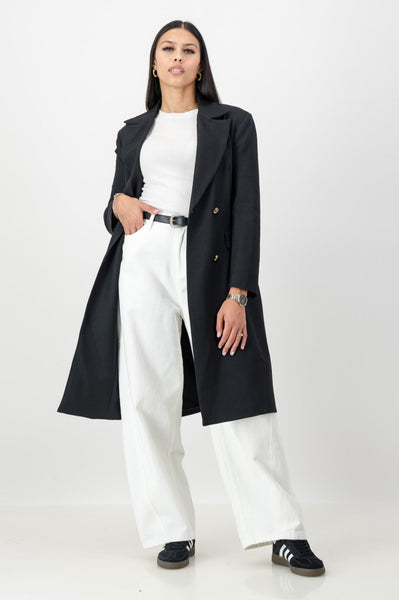 Black tailored coat