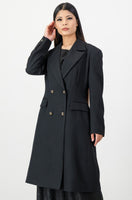 Black tailored coat
