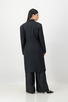 Black tailored coat