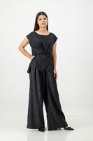 Black cross over top with pant