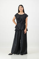 Black cross over top with pant