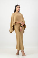 Caramel cape dress