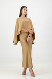 Caramel cape dress