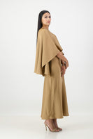 Caramel cape dress