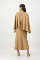 Caramel cape dress