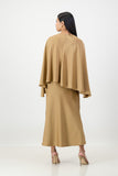 Caramel cape dress