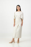 Ivory French Wrap Dress