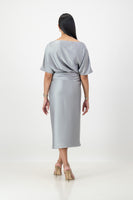 Grey French Wrap Dress