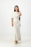 Ivory criss cross top with skirt
