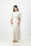 Ivory criss cross top with skirt