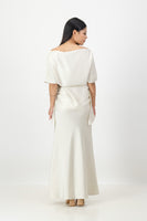 Ivory criss cross top with skirt