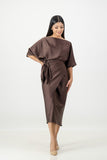 Choc French Wrap Dress