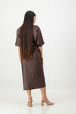 Choc French Wrap Dress