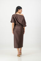 Choc French Wrap Dress