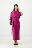 Berry French Wrap Dress