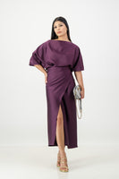Plum French Wrap Dress