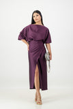 Plum French Wrap Dress