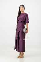 Plum French Wrap Dress