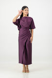 Plum French Wrap Dress