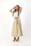 Stone belted skirt
