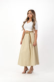 Stone belted skirt