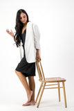 White linen box jacket