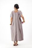 Grey linen sac dress