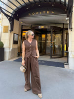Chocolate waist coat and pant set