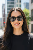 Lana - Black rectangle sunglasses