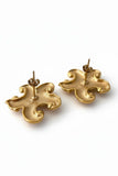 Gold diamante and pearl starfish earring