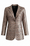 Bronze snake sequence blazer