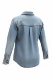 Denim shirt with horse patch
