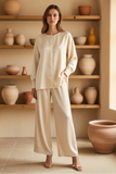 Button front ivory 2 piece