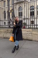 Black tailored coat