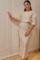 Ivory French Wrap Dress