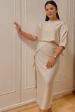 Ivory French Wrap Dress